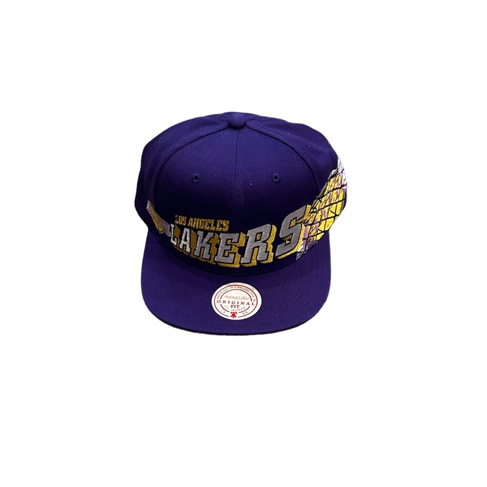 Los Angeles Lakers Mitchell & Ness Grid Snapback Adjustable Hat Cap